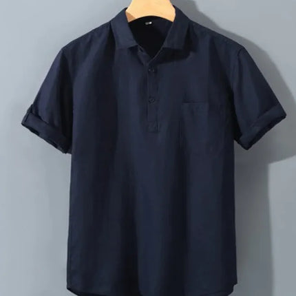 Pure Linen Casual Yarn-dyed Fabric Full Linen Shirt