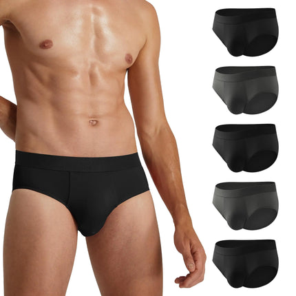 5Mayi Mens Low Rise Briefs No Fly Mens Modal Underwear Briefs for Men Pack