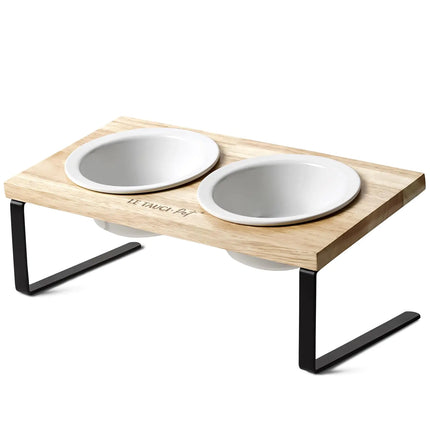 Elevated Ceramic Dog Bowl Set