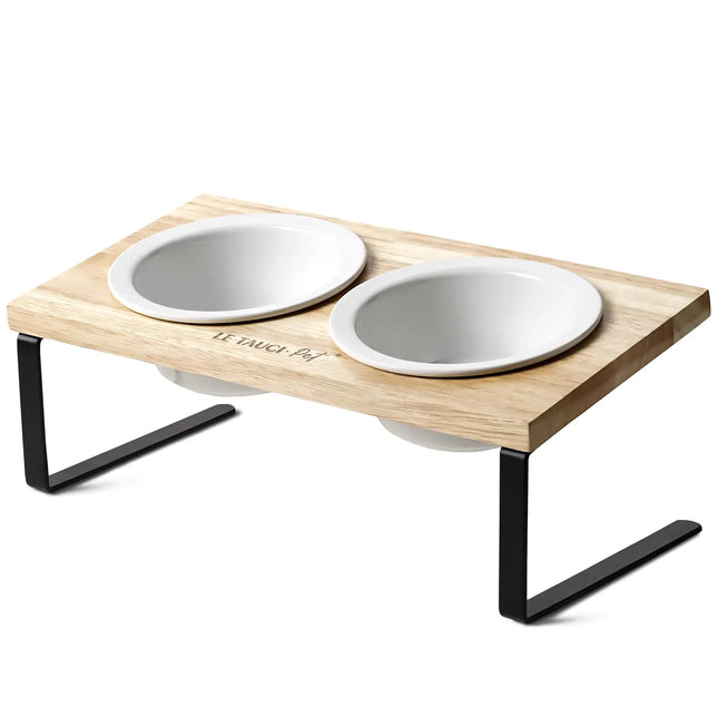 Elevated Ceramic Dog Bowl Set