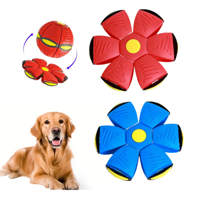 Alfyng 2-Pack Flying Saucer Ball for Dogs