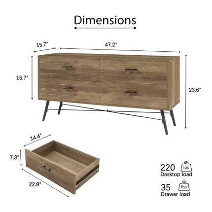 4-drawer TV Cabinet & TV Stand