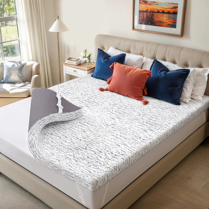 Gel-Infused Memory Foam Mattress Topper