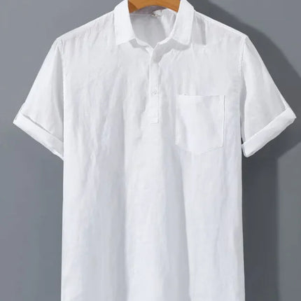 Pure Linen Casual Yarn-dyed Fabric Full Linen Shirt