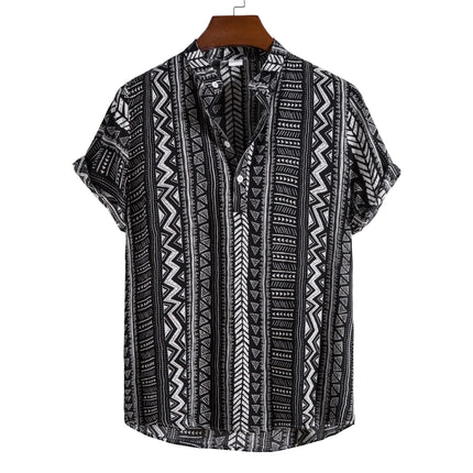Men's Casual Rayon Short Sleeve Shirt