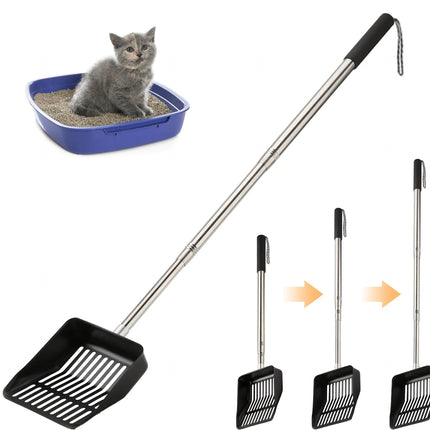 Oversized Stainless Steel Long-Handled Litter Scoop
