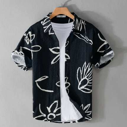 Men's Summer Printed Short Sleeve Shirt