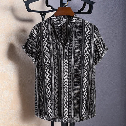 Men's Casual Rayon Short Sleeve Shirt