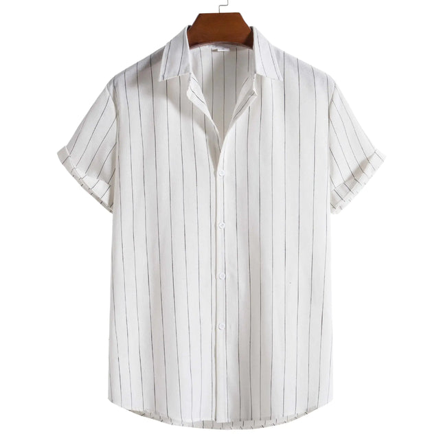 Men’s Wide Stripe Short-Sleeve Shirt