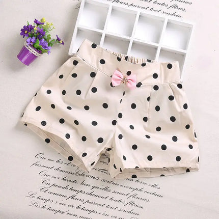 Summer Girls' Bowtie Casual Shorts