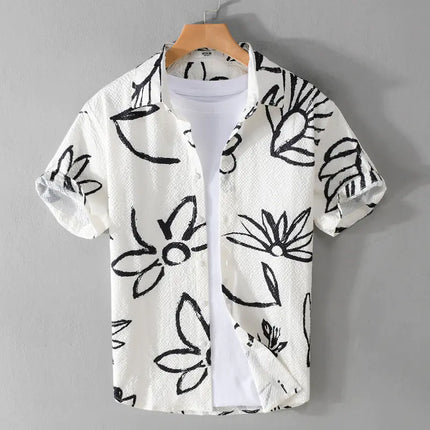 Men's Summer Printed Short Sleeve Shirt