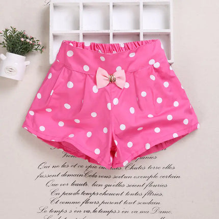 Summer Girls' Bowtie Casual Shorts