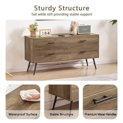 4-drawer TV Cabinet & TV Stand